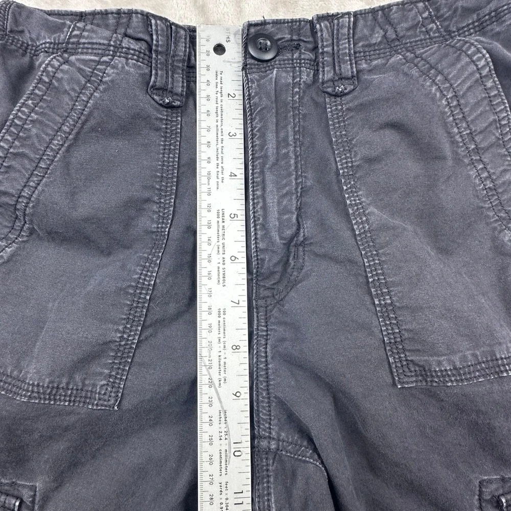 American Eagle‎ Baggy Jogger Cargo Pants Womens 2 Reg Streetwear Black Stretch